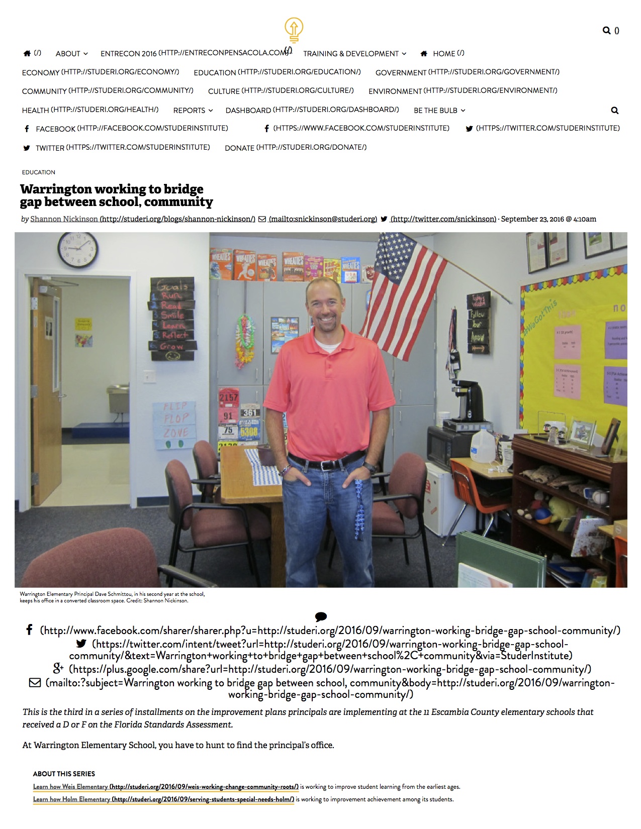 Warrington working to bridge gap betwee...community | Studer Community Institute